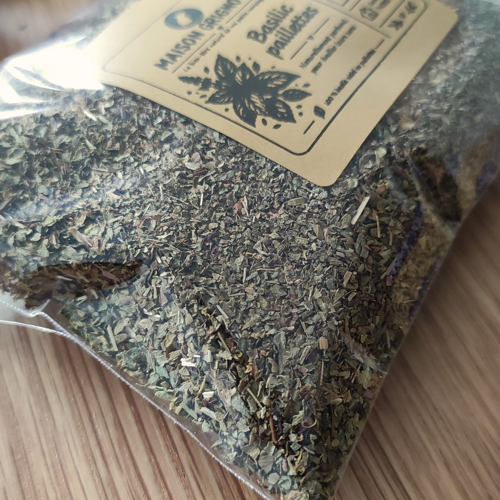 Basilic séché paillettes 30 g – Enrichissement aromatique pour hamster